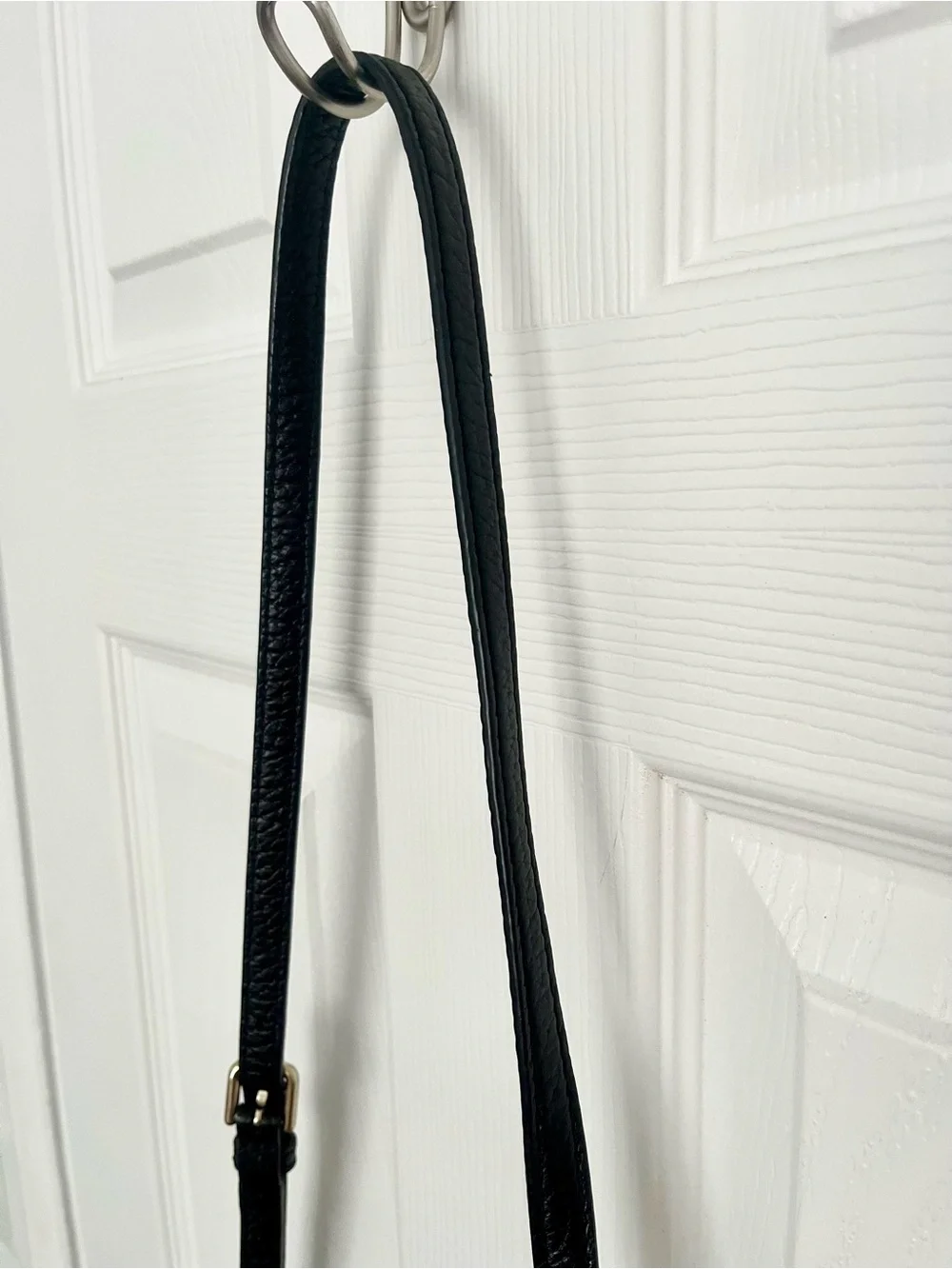 Kate Spade Black Pebbled Leather Crossbody Bag Gold Hardware